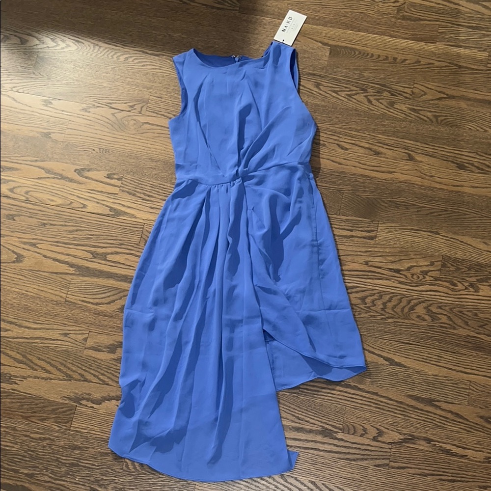 Elegant Blue Sleeveless Dress